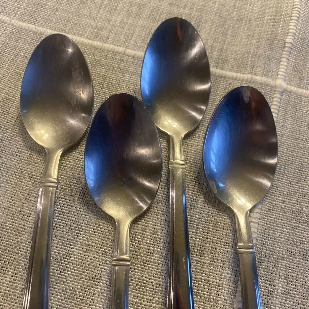 Wallace Zenith Frost Stainless Flatware TEASPOONS 6-3/8